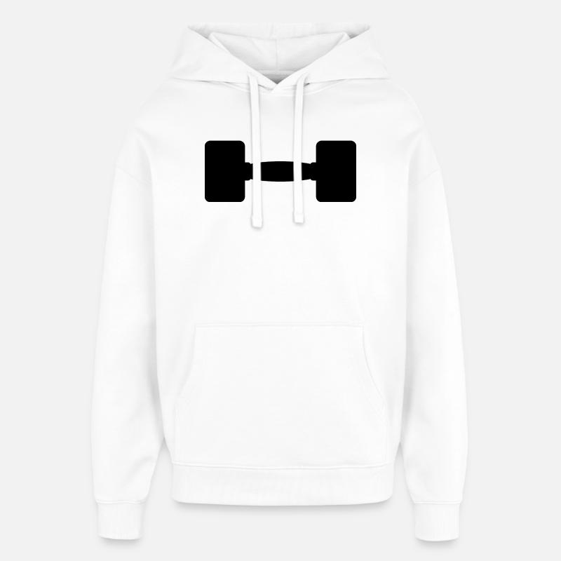 Hantel - Oversized Unisex Hoodie von Stanley/Stella - Weiß