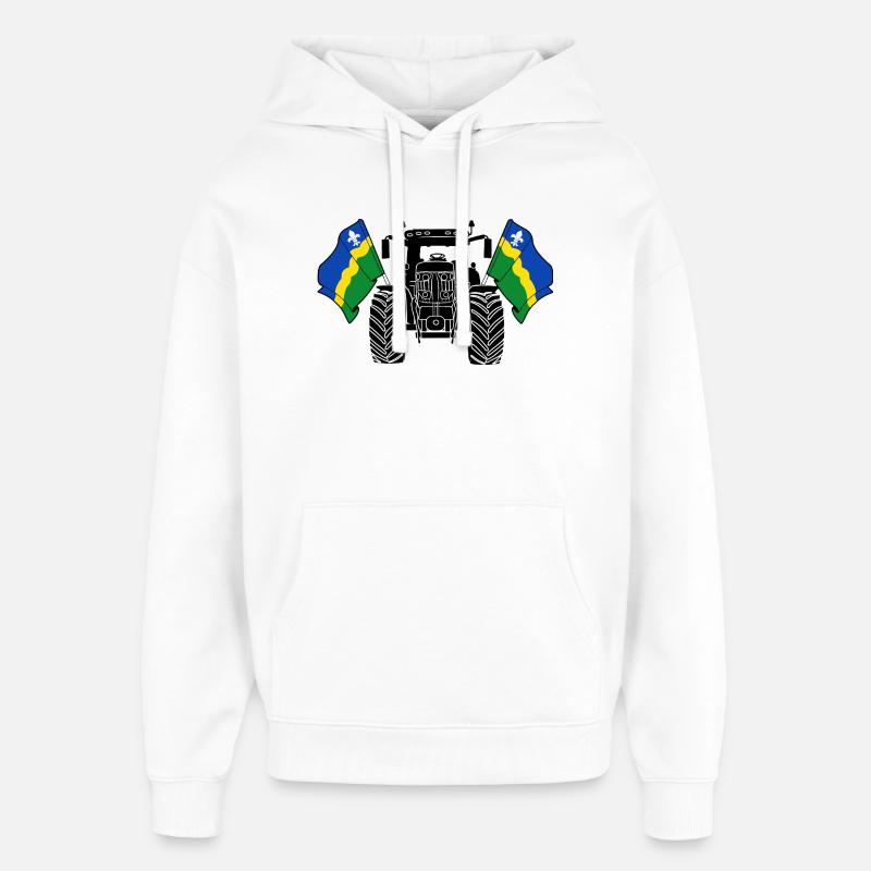 Flevoland_Tractor_Pride - Oversized Unisex Hoodie von Stanley/Stella - Weiß