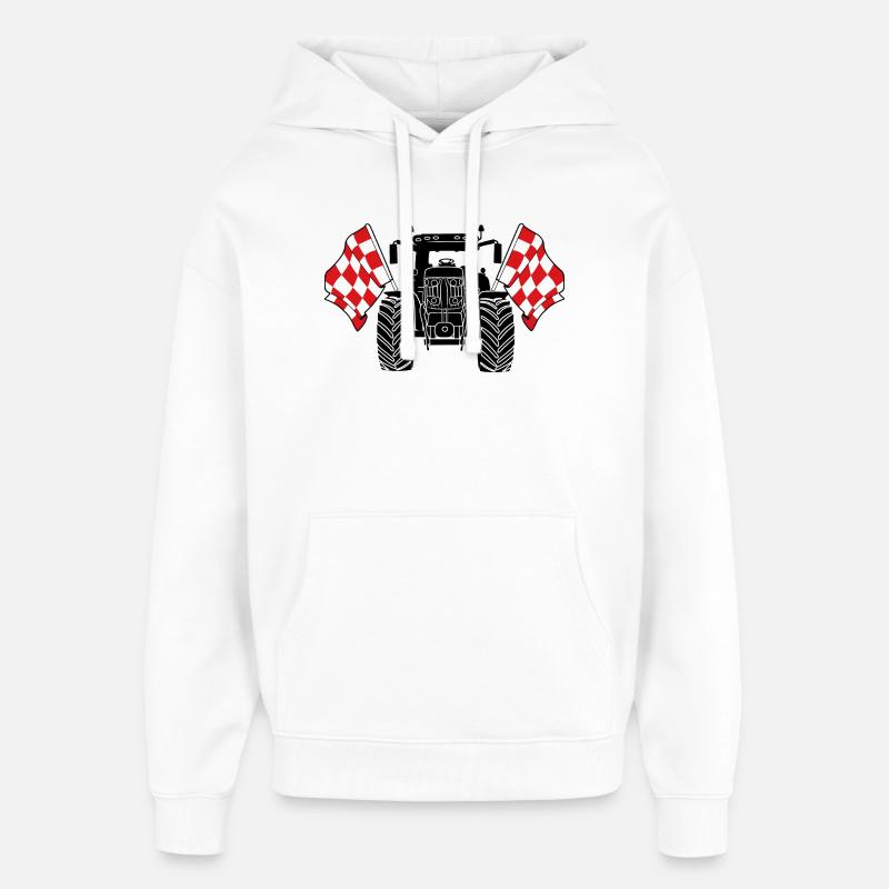 Brabant_Tractor_Pride - Oversized Unisex Hoodie by Stanley/Stella - white