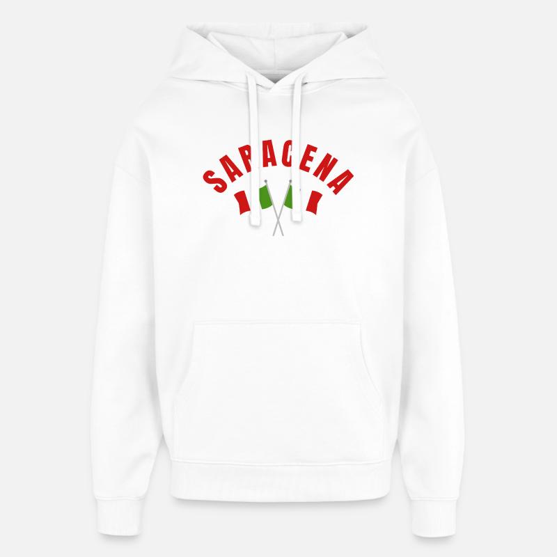 Drapeaux italiens Saracena Arc croisé - Sweat à capuche unisexe Stanley/Stella Oversized - blanc