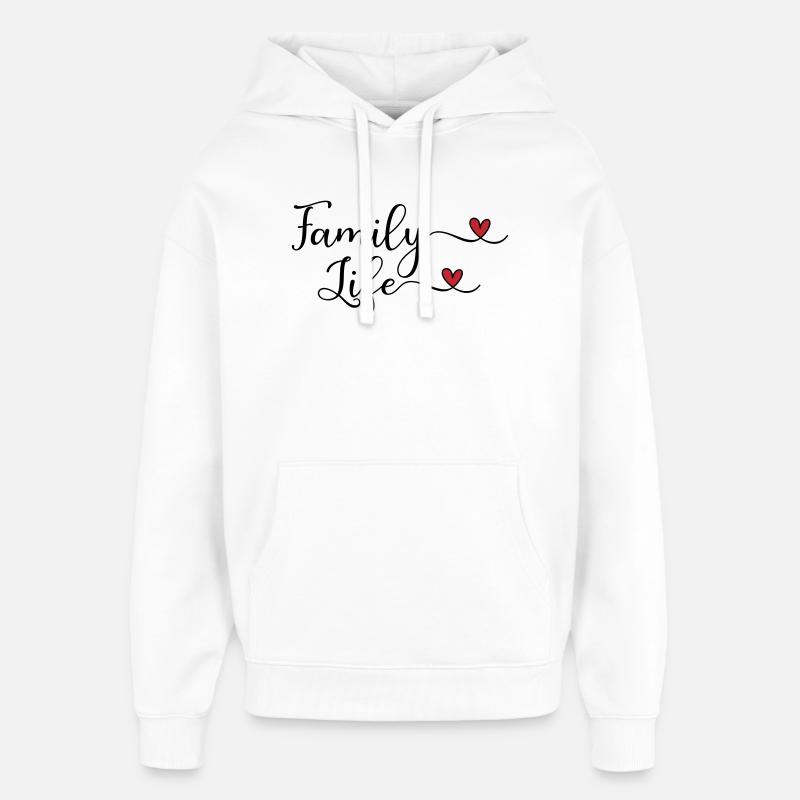 Famille - Sweat à capuche unisexe Stanley/Stella Oversized - blanc