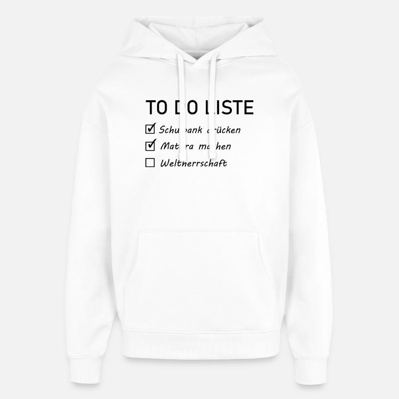 Matura Spruch - Oversized Unisex Hoodie von Stanley/Stella - Weiß