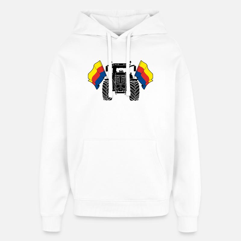 Nord Holland_Tractor_Pride - Sweat à capuche unisexe Stanley/Stella Oversized - blanc
