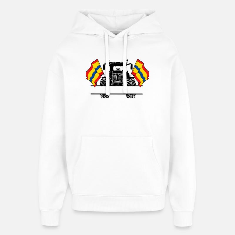 Overijssel_Tractor_Custom_Edition - Sweat à capuche unisexe Stanley/Stella Oversized - blanc