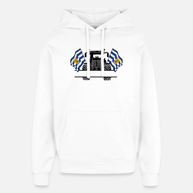 Zeeland_Tractor_Custom_Edition - Oversized Unisex Hoodie von Stanley/Stella - Weiß