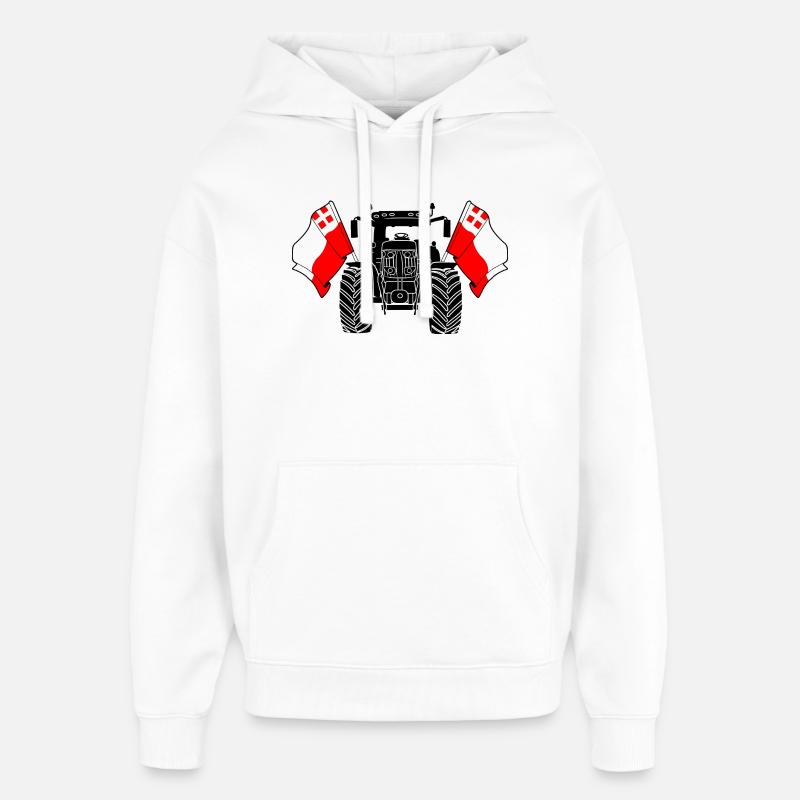 Utrecht_Tractor_Pride - Sweat à capuche unisexe Stanley/Stella Oversized - blanc