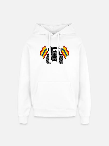 Overijssel_Tractor_Pride - Oversized Unisex Hoodie by Stanley/Stella - white
