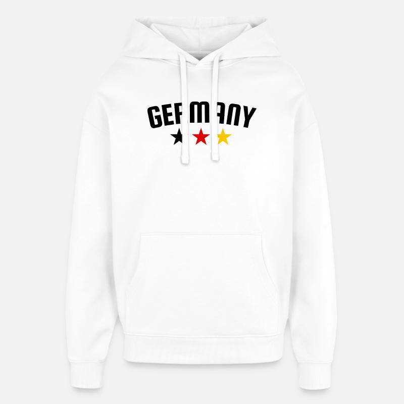 Allemagne 3 Étoiles Design EN - Sweat à capuche unisexe Stanley/Stella Oversized - blanc