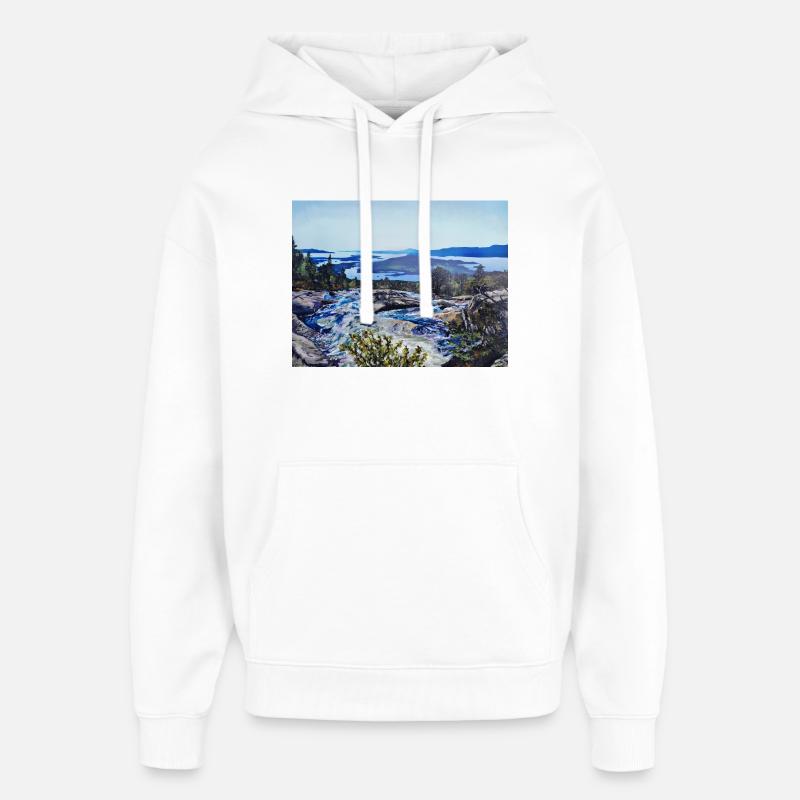 Bremstølen - Oversized Unisex Hoodie by Stanley/Stella - white