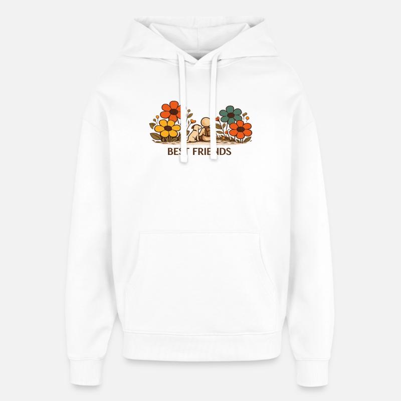 La Petite Pensée | MEILLEURS AMIS - Sweat à capuche unisexe Stanley/Stella Oversized - blanc