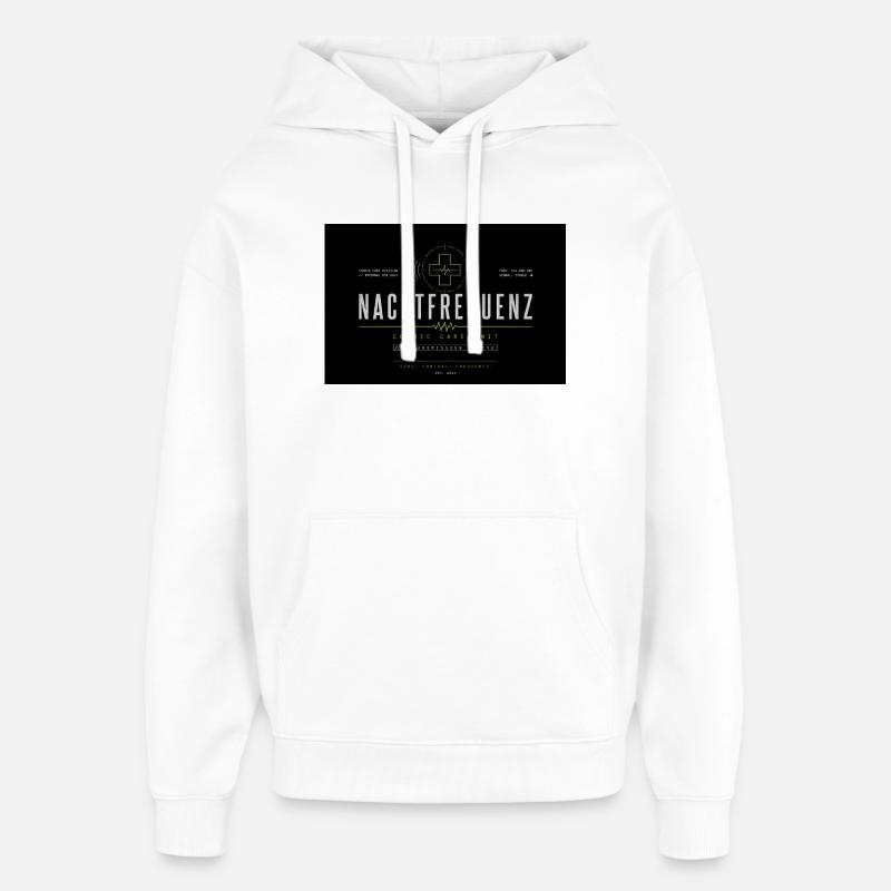 Nachtfrequenz Cosmic Care - Oversized Unisex Hoodie von Stanley/Stella - Weiß