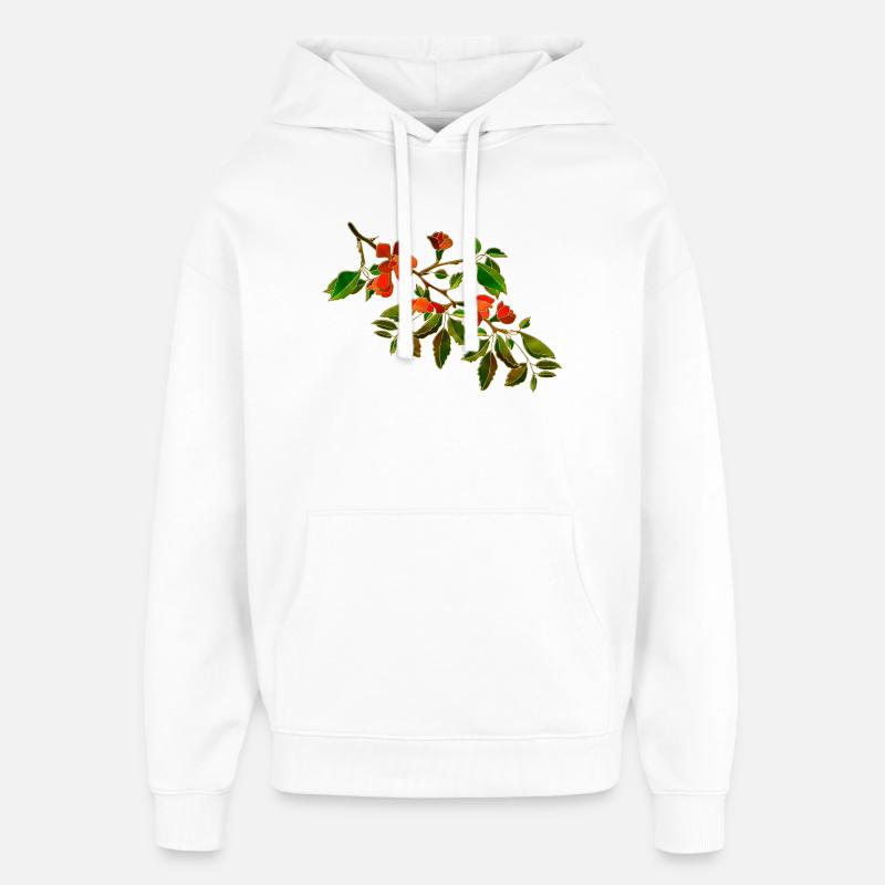 Fleur - Sweat à capuche unisexe Stanley/Stella Oversized - blanc