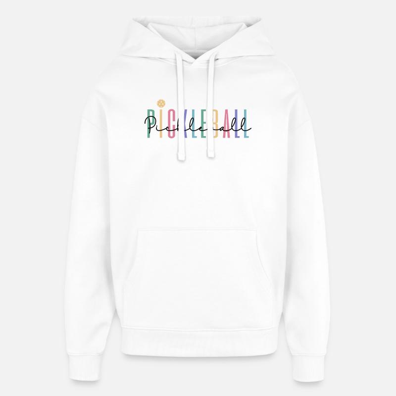 Pastel Rainbow Pickleball Player - Oversized Unisex Hoodie von Stanley/Stella - Weiß