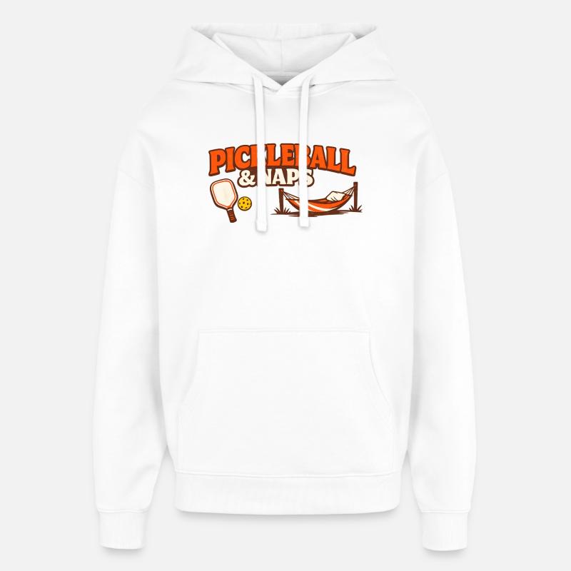 Pickleball & Naps - Oversized Unisex Hoodie by Stanley/Stella - white