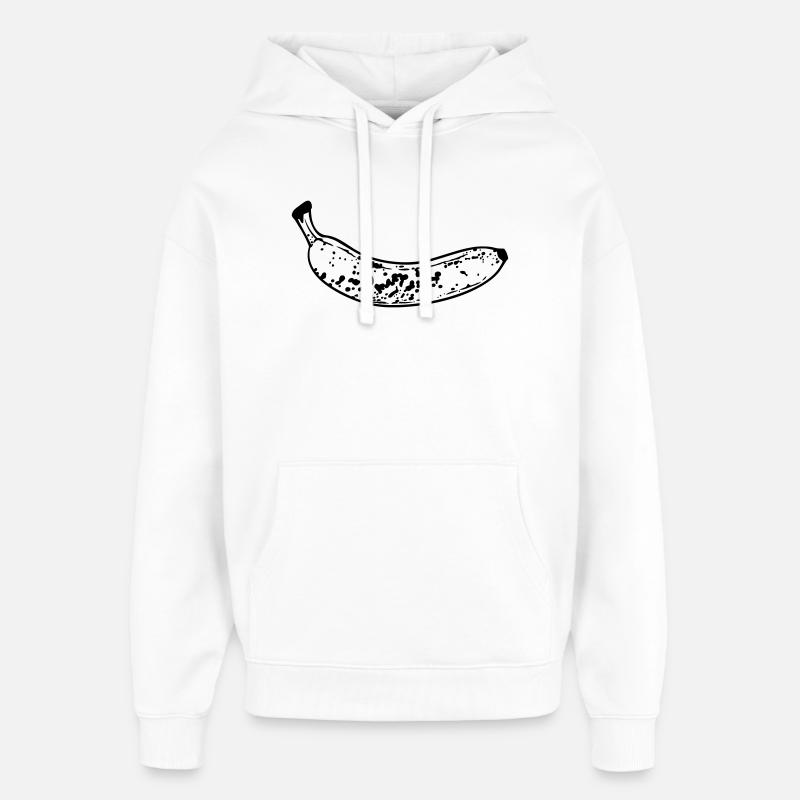 Banane - Sweat à capuche unisexe Stanley/Stella Oversized - blanc