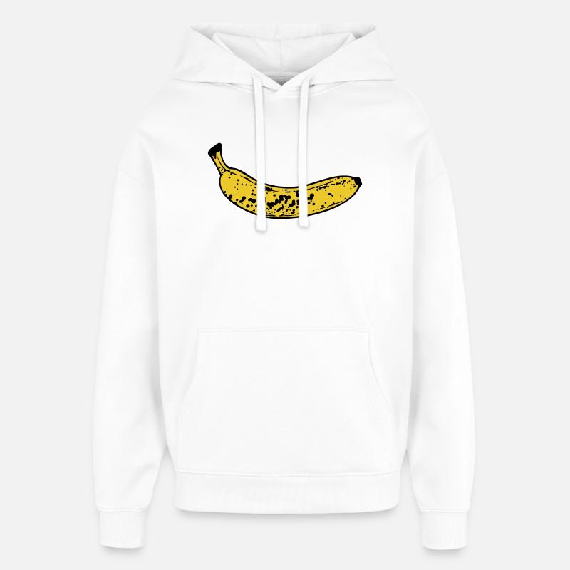 Banane - Sweat à capuche unisexe Stanley/Stella Oversized - blanc