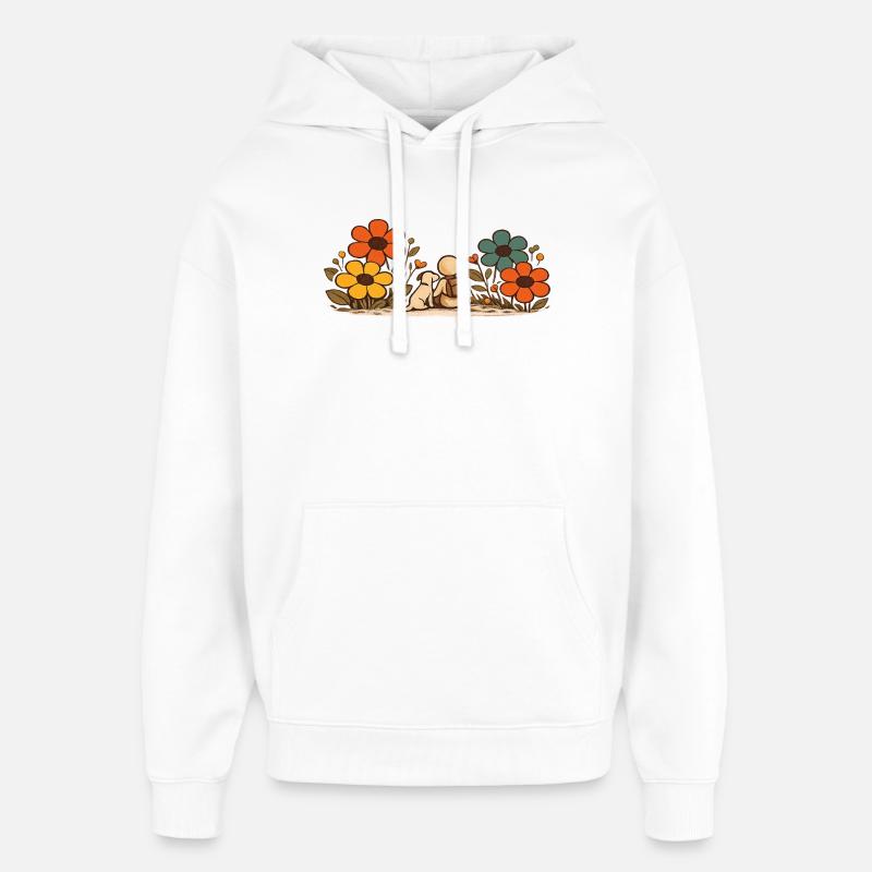 La Petite Pensée | Meilleurs amis - Sweat à capuche unisexe Stanley/Stella Oversized - blanc