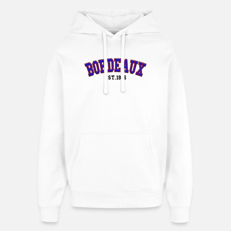 Bordeaux Est. 1966 - Oversized Unisex Hoodie by Stanley/Stella - white