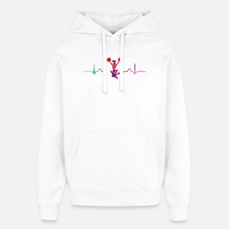 Cheerpom pom girls Mom Cheerleading - Sweat à capuche unisexe Stanley/Stella Oversized - blanc