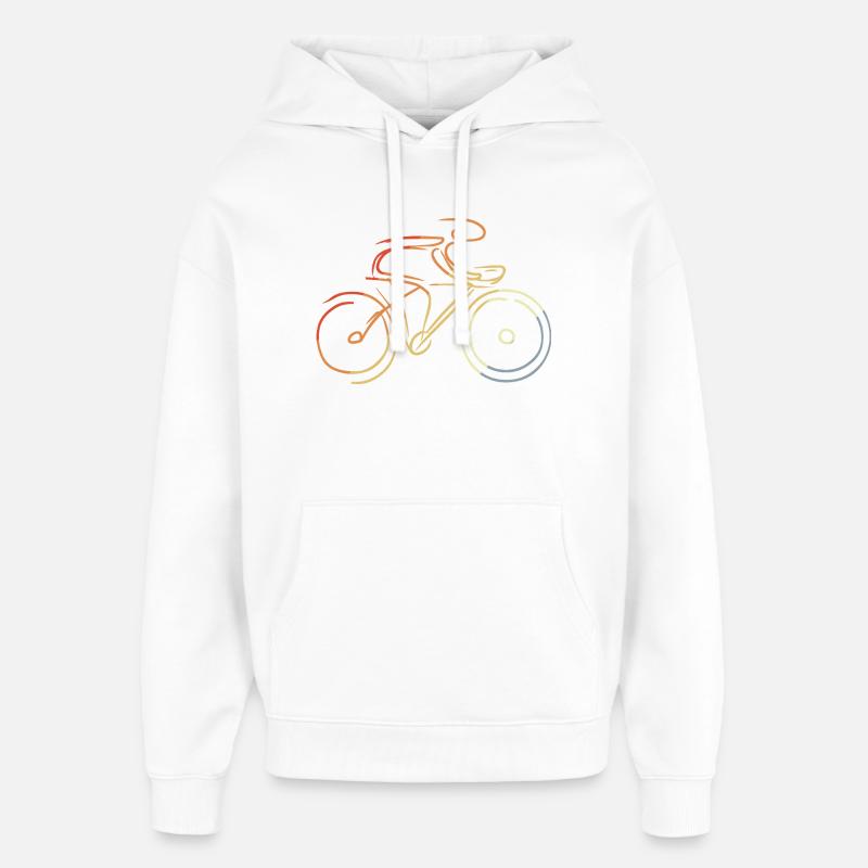 Cyclisme sur route - Sweat à capuche unisexe Stanley/Stella Oversized - blanc