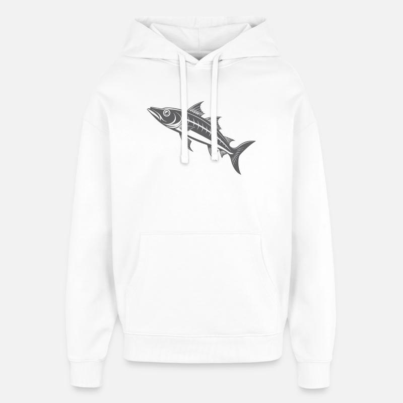Barracuda - Sweat à capuche unisexe Stanley/Stella Oversized - blanc