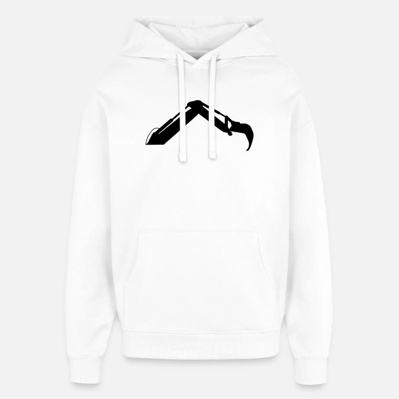 Baggerarm – Grabekraft - Oversized Unisex Hoodie von Stanley/Stella - Weiß