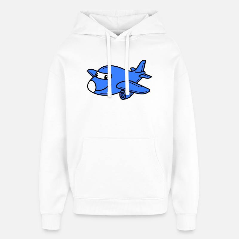 Airplane Kids - Sweat à capuche unisexe Stanley/Stella Oversized - blanc