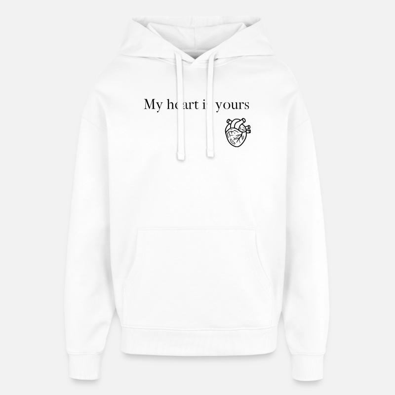 Heart - Oversized Unisex Hoodie by Stanley/Stella - white