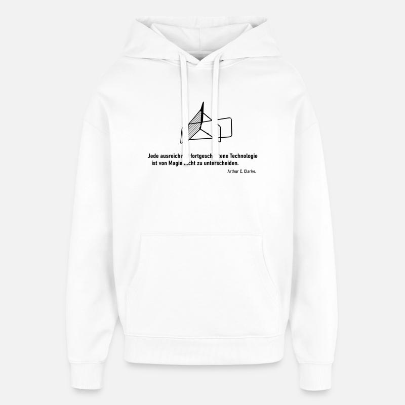 Technologie Wäscheständer - Oversized Unisex Hoodie von Stanley/Stella - Weiß