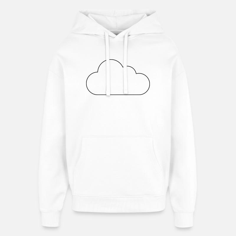 Résumé du nuage - Sweat à capuche unisexe Stanley/Stella Oversized - blanc
