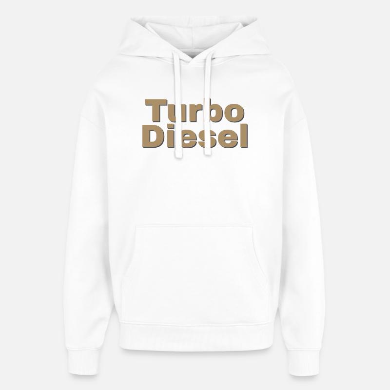Turbo Diesel - Sweat à capuche unisexe Stanley/Stella Oversized - blanc