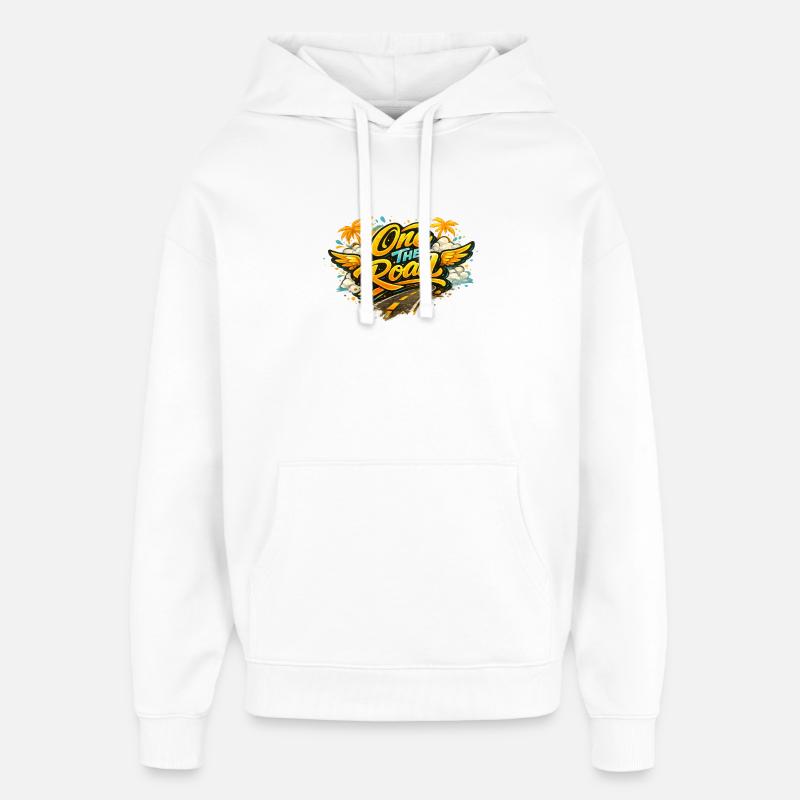 Ont_the_Road - Sweat à capuche unisexe Stanley/Stella Oversized - blanc