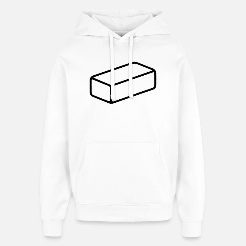 brique - Sweat à capuche unisexe Stanley/Stella Oversized - blanc