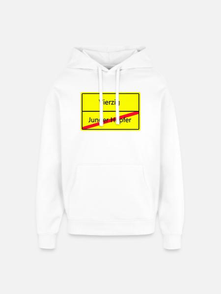 ortsschild_vierzig - Oversized Unisex Hoodie von Stanley/Stella - Weiß