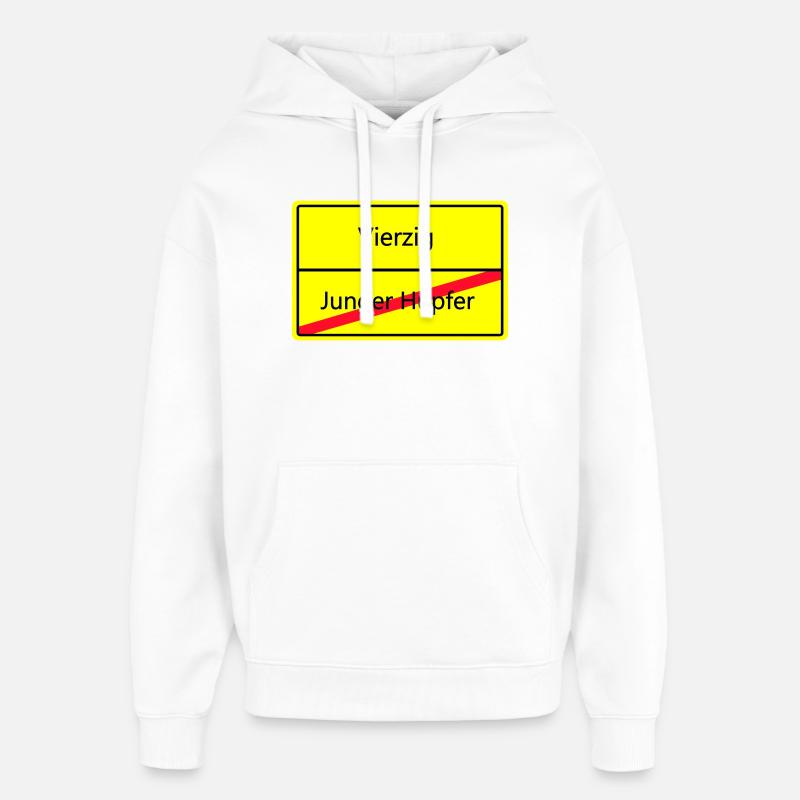 ortsschild_vierzig - Oversized Unisex Hoodie von Stanley/Stella - Weiß
