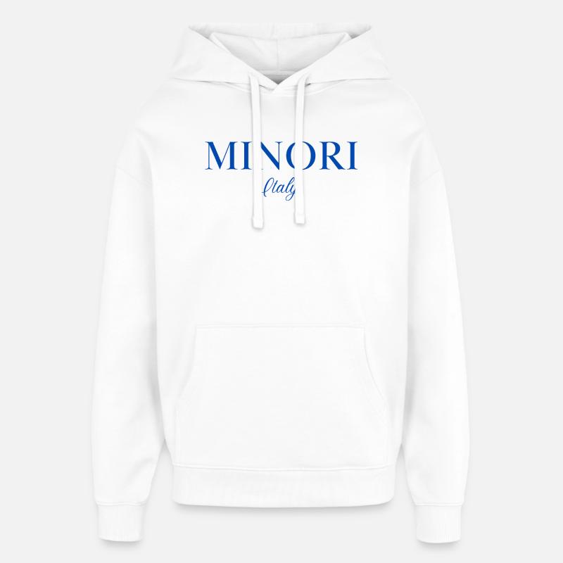 Minori, Italie - Sweat à capuche unisexe Stanley/Stella Oversized - blanc