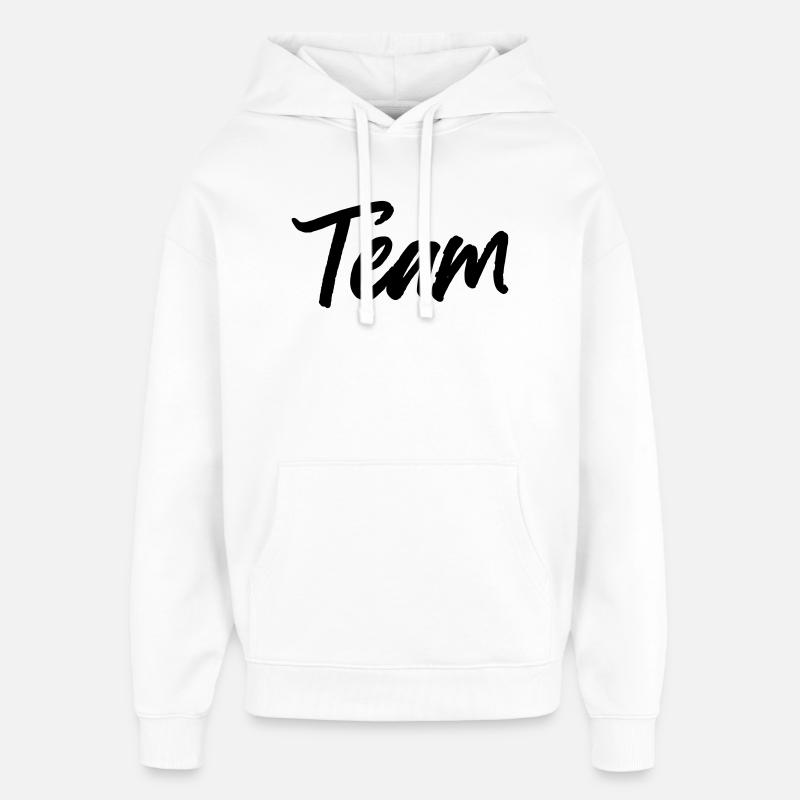 Team - Oversized Unisex Hoodie von Stanley/Stella - Weiß