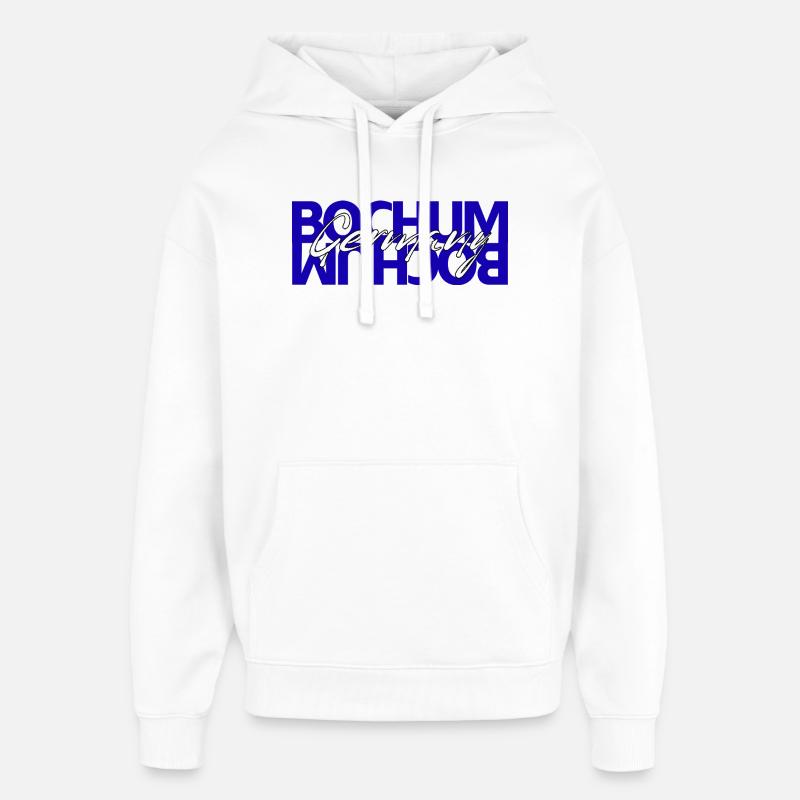 Bochum, Allemagne - Sweat à capuche unisexe Stanley/Stella Oversized - blanc