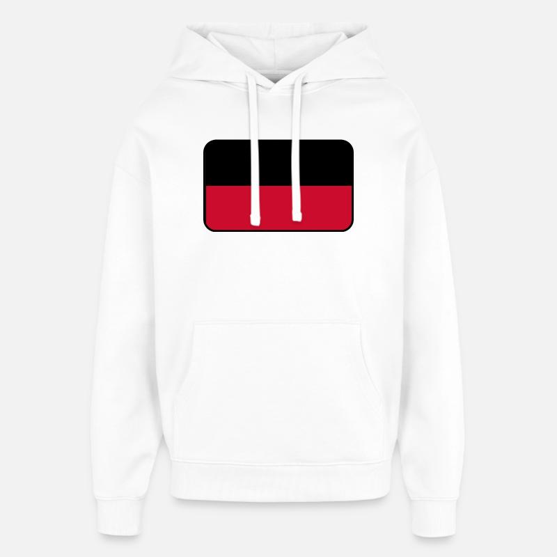 Emblème du drapeau de Nimègue - Sweat à capuche unisexe Stanley/Stella Oversized - blanc