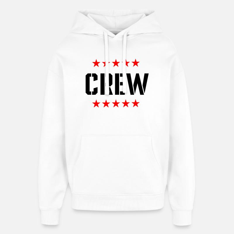 Crew mit Sterne - Oversized Unisex Hoodie von Stanley/Stella - Weiß