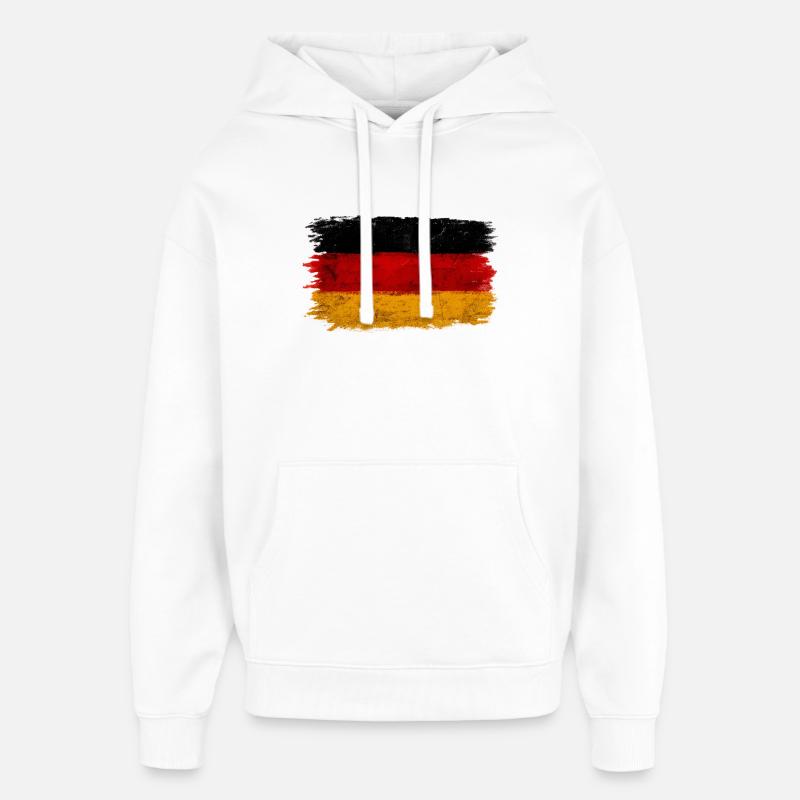 Drapeau allemand - Sweat à capuche unisexe Stanley/Stella Oversized - blanc