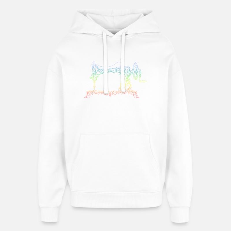sewing machine - Oversized Unisex Hoodie by Stanley/Stella - white