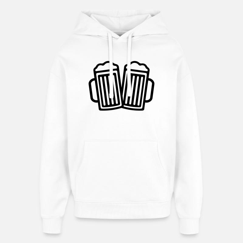 Bière - Sweat à capuche unisexe Stanley/Stella Oversized - blanc