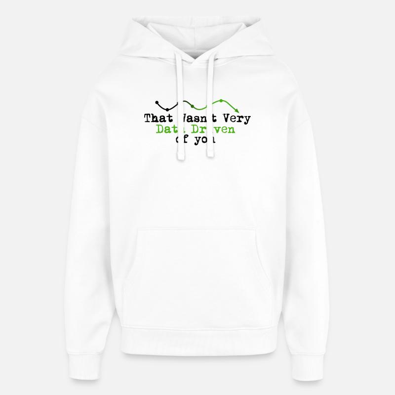 Datengetriebenes Graphline-Logo - Oversized Unisex Hoodie von Stanley/Stella - Weiß