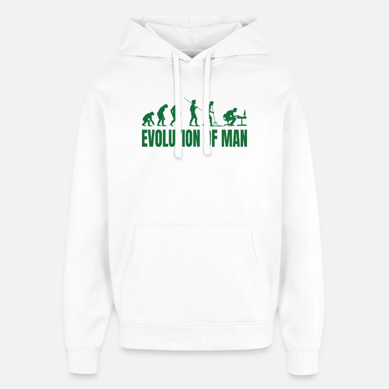 Evolution of Man Programmierer IT - Oversized Unisex Hoodie von Stanley/Stella - Weiß
