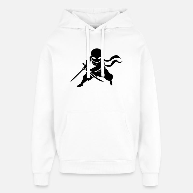 Ninja Samurai - Oversized Unisex Hoodie von Stanley/Stella - Weiß