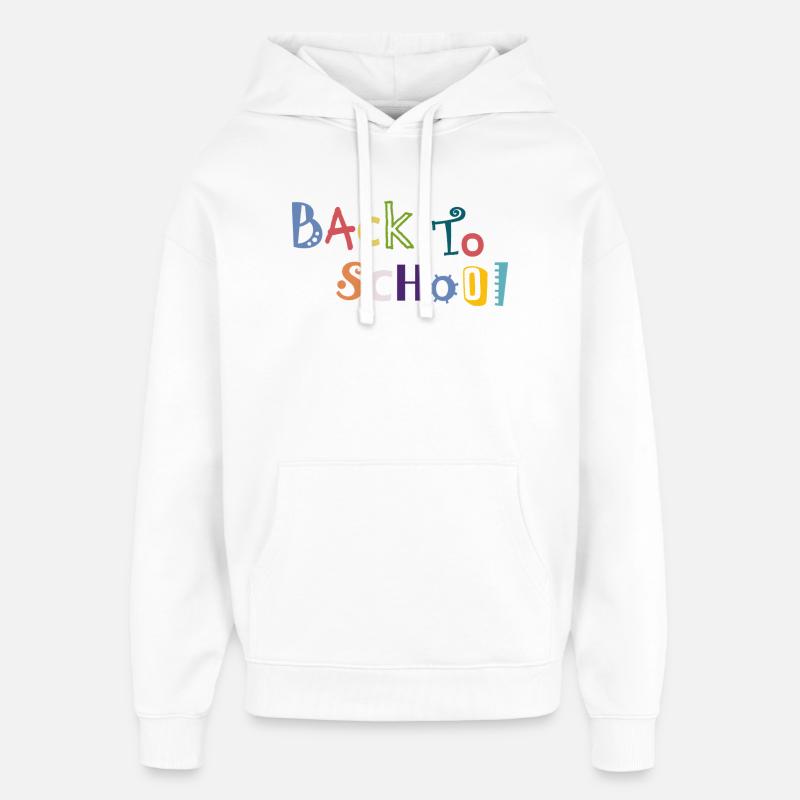 Retour à l’école - Sweat à capuche unisexe Stanley/Stella Oversized - blanc