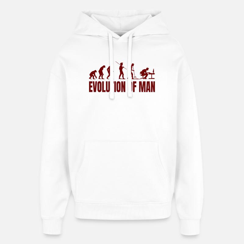 Computer PC Evolution Computer Scientist Programmer - Oversized Unisex Hoodie by Stanley/Stella - white