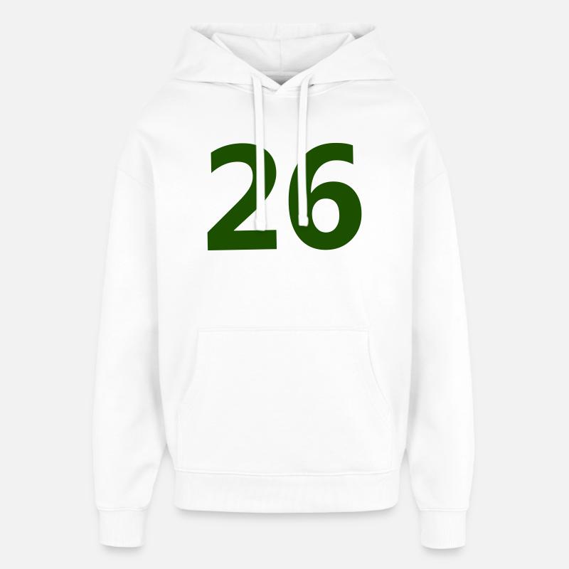 Numéro 26 - Sweat à capuche unisexe Stanley/Stella Oversized - blanc