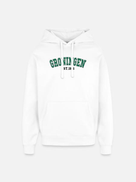 Groningen Est. 1966 - Oversized Unisex Hoodie by Stanley/Stella - white